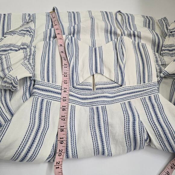 RACHEL Rachel Roy Lola Dress Cotton Stripe Cut-Out Twist Bodice Knee-Length 2 - Picture 8 of 13